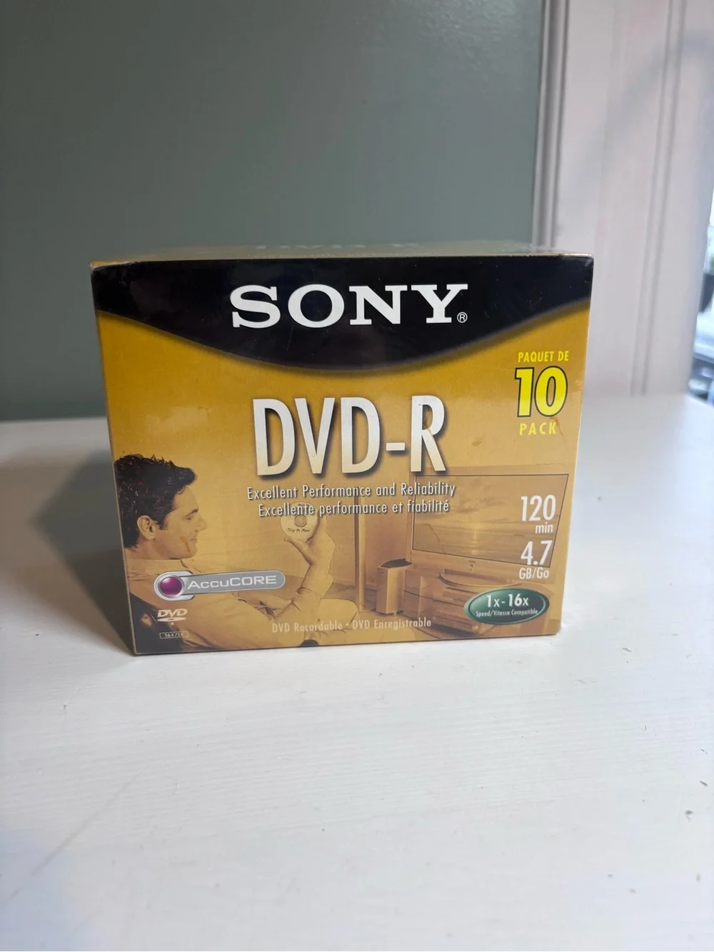 Sony DVD-R 10 Pack Discs Slimline Cases 120 min 4.7 GB Blank NEW Sealed DVD